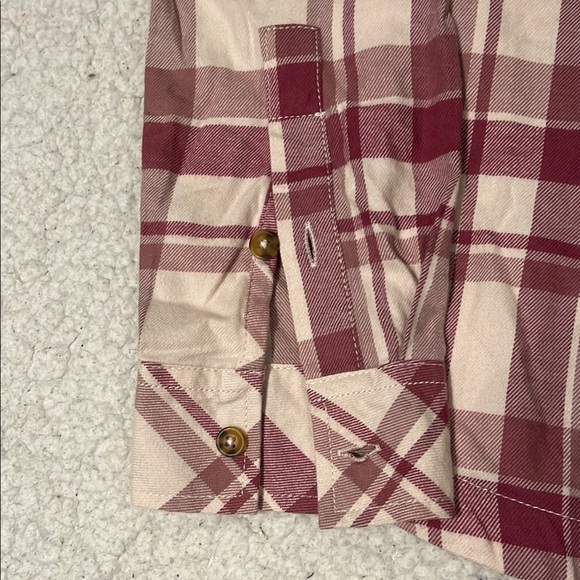 XL: Frank And Oak Checkered Shirt - Pink and White - Picture 4 of 8